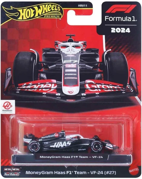 Hot Wheels Premium Formula 1 Hrv11 - Jbm22 Moneygram Haas F1 Team – Vf-24 (#27) ürün görseli 1