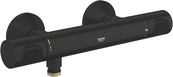Grohe Grohtherm 500 Termostatik Duş Bataryası Mat Siyah - 347932430 ürün görseli 1
