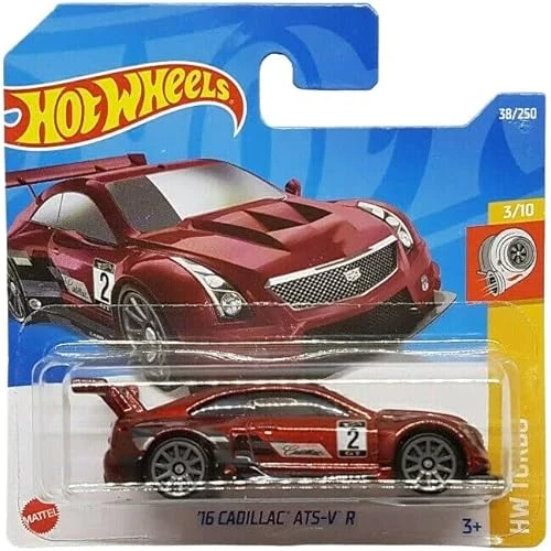 Hot Wheels - '16 Cadillac Ats-V R - Hw Turbo 3/10 - Hcw49 - Kısa Kart - Gm - Koyu Kırmızı - Mattel 2 ürün görseli 1
