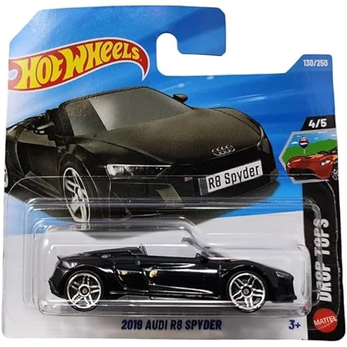 Hot Wheels - 2019 Audi R8 Spyder - Black - Short Card - Jjj84 (1/64) ürün görseli 1