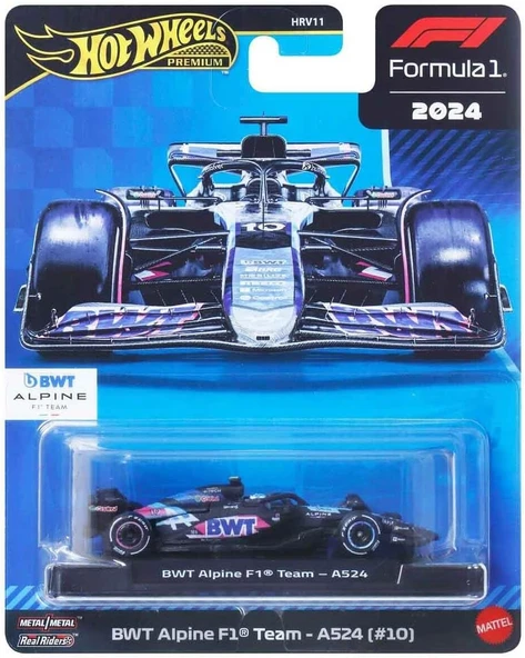 Hot Wheels Premium Formula 1 Hrv11 - Jbm21 Bwt Alpine F1 Team – A524 (#10) ürün görseli 1