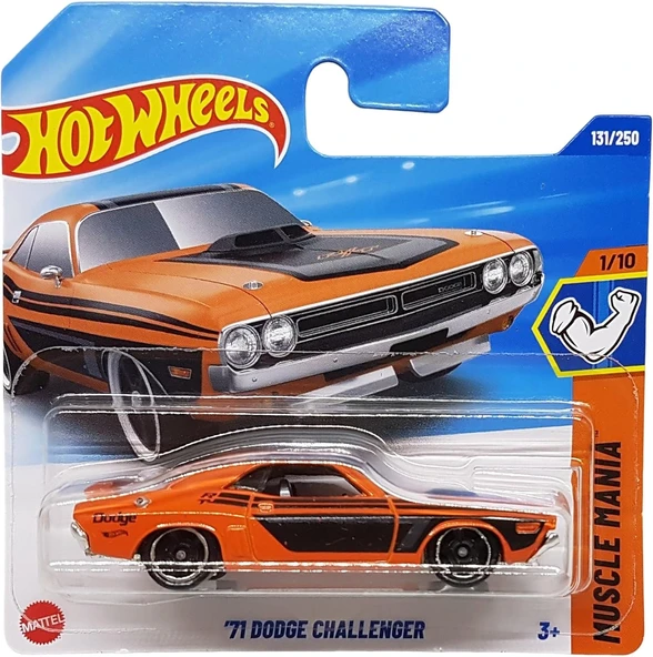 Hot Wheels - ´71 Dodge Challenger - Muscle Mania 1/10 - Hyy79 - Short Card - Turuncu - Mattel 2025-1 ürün görseli 1