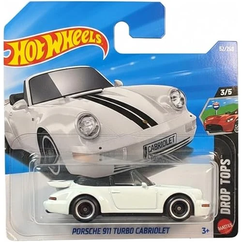 Hot Wheels - Porsche 911 Turbo Cabriolet - White - Short Card - Jjj22 (1/64) ürün görseli 1