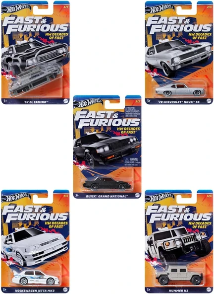 Hot Wheels Fast & Furious Themed 2024 - Mix 5 - E Case "Decades Of Fast" Hot Wheels Tüm Seri ürün görseli 1