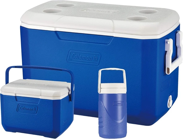 Coleman Cooler Box Combo 3'Lü Set, Poly-Lite 48Qt + Performance Serisi 6 Kişilik Cooler, 0,5 Litre S ürün görseli 1