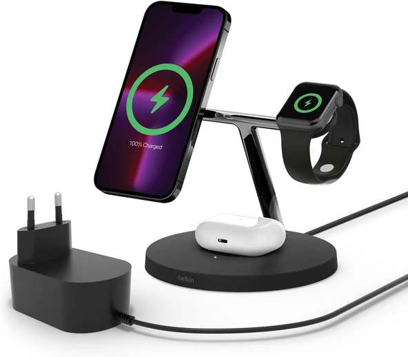 Belkin Şarj İstasyonu 3-En-1 Noir ürün görseli 1
