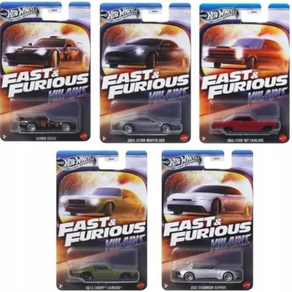Hot Wheels Silver Series Fast & Furious Villains 5'Li Set Hnr88 ürün görseli 1
