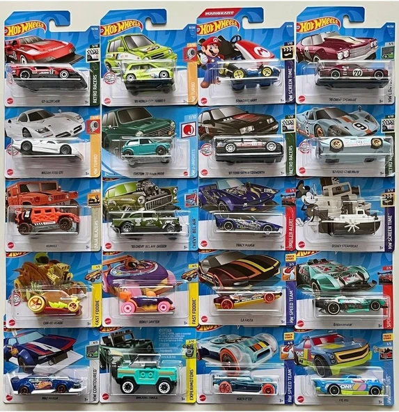 Hotwheels 20'Li Başlangıç Seti - Yirmili Farklı Model Araba - Resim 3