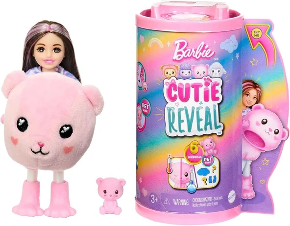 Barbie Cutie Reveal Bebekler Chelsea Sevimli Kostümler Serisi, Ayıcık Kostümlü ürün görseli 1