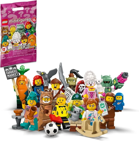 Lego Minifigures Series 24 71037, Sınırlı Sayıda Gizemli Minifigür Kör Çanta, 2023 Set, Oyuncak Akse ürün görseli 1