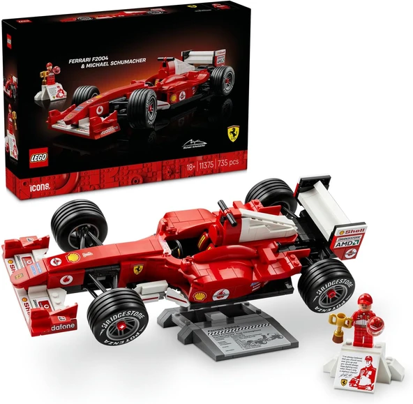 Lego Icons Ferrari F2004 Ve Michael Schumacher 11375 - Yetişkinler Için Sergileme Standı Ve Michael ürün görseli 1