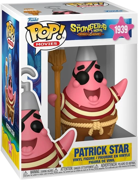 Funko Pop! Filmler: Sünger Bob Filmi - Patrick Star - Koleksiyonluk Vinil Figür - Hediye Fikri - Res ürün görseli 1