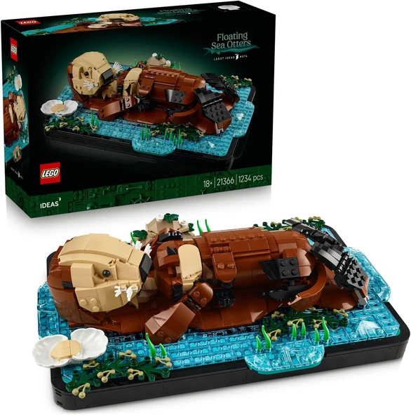 Lego Ideas Yüzen Deniz Samurları 21366 - Yetişkinler Için Anne Deniz Samuru, Küçük Yavru Figürü Ve İ ürün görseli 1
