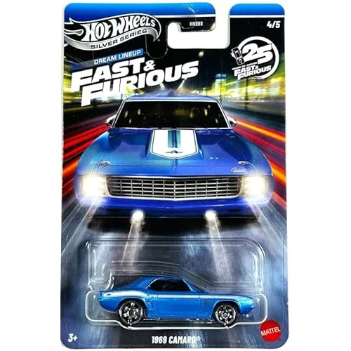 Hot Wheels Gümüş Serisi Hızlı Ve Öfkeli Rüya Dizilimi - 1969 Camaro [Mavi] 4/5-1:64 Ölçekli Diecast ürün görseli 1