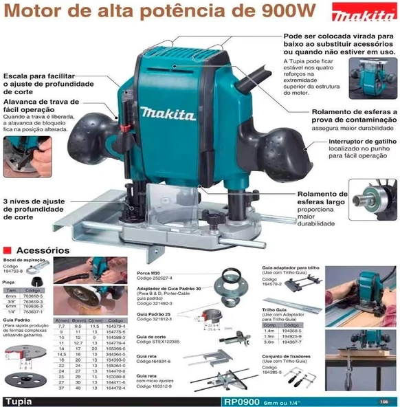 Makita Rp0900 Dik Freze - Resim 5