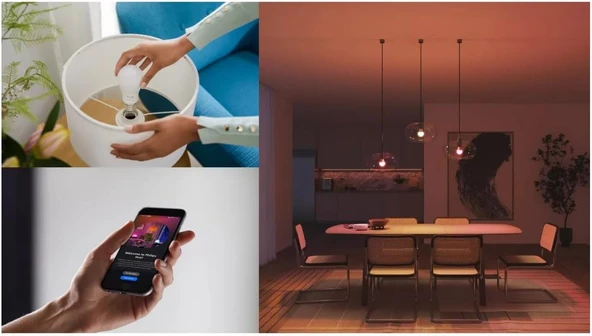 Philips Hue Essential 3'Lü E27 Ampul Başlangıç Seti 806 Lumen - Resim 6