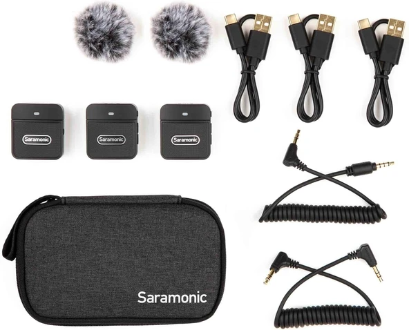 Saramonic Blink100 B2 Kablosuz Yaka Mikrofonu, Kamera Kamera Akıllı Telefon Için, 10 Saat Pil, 50 M ürün görseli 1