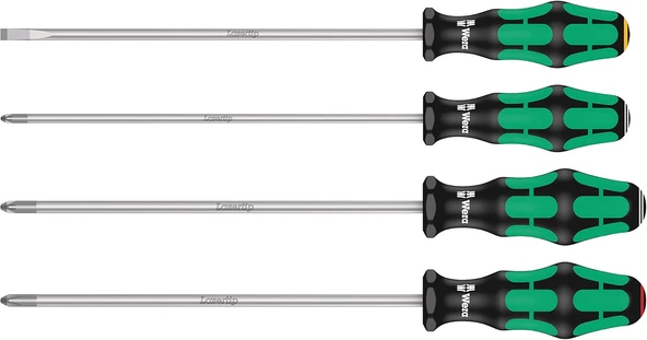 Wera 5347736002 335/350/355/4 Tornavida Seti Kraftform Plus Lazer Uç 200 Mm Uzunluğunda Uçlu, 1 Set, ürün görseli 1