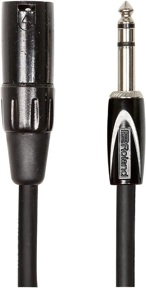 Roland Siyah Seri Ara Bağlantı Kablosu, 1/4 İnç Trs - Xlr (Erkek), 3 Metre ürün görseli 1