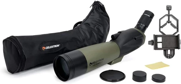 Celestron Spektiv Ultima 80 Açılı, Akıllı Telefon Adaptörlü, 20 Ila 60 X 80 Mm Yakınlaştırmalı Merce ürün görseli 1