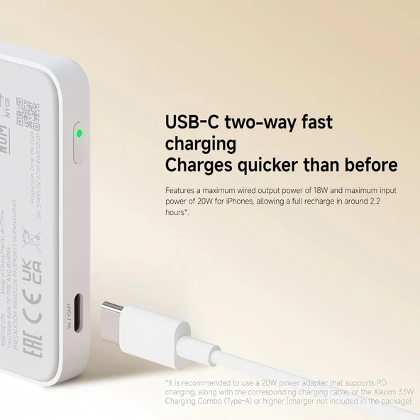 Xiaomi Magsafe Powerbank 5000Mah - Resim 4