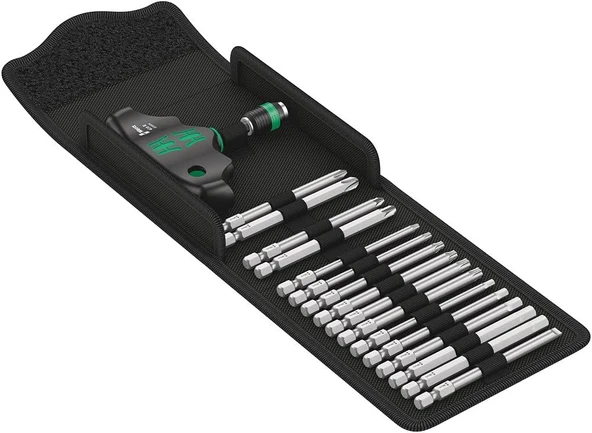 Wera '05057470001 Kraftform Kompakt 400 El Tornavidası Ve Uç Seti, 17 Parça ürün görseli 1