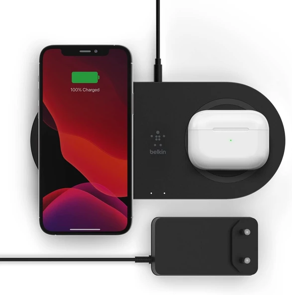 Belkin Çift Şarj Cihazı 15W Noir ürün görseli 1