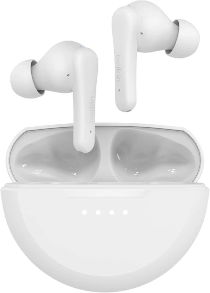 Belkin Soundform Rhythm True Wireless Kulaklıklar Dahili Mikrofon, Usb-C Hızlı Şarj, Beyaz ürün görseli 1