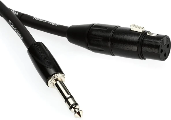 Roland Siyah Seri Ara Bağlantı Kablosu, 1/4 İnç Trs - Xlr (Dişi), 1,7 M ürün görseli 1
