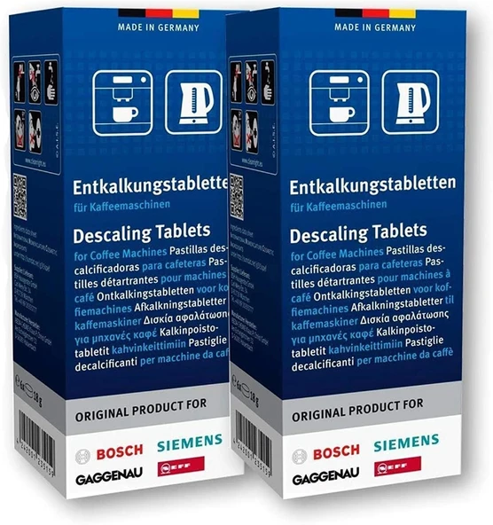 Siemens Bosch Neff Gaggenau Kahve Maki̇nalari İçi̇n 12 Kireç Çözücü Tablet No: 310967 ürün görseli 1