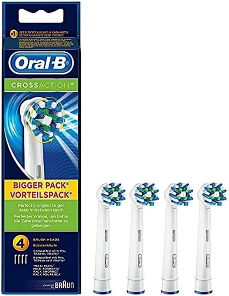 Oral-B Braun Crossaction Yedek Fırça Başlığı, 4 Adet ürün görseli 1
