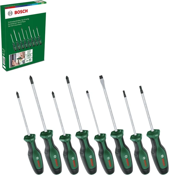 Bosch Home And Garden Tornavida Seti 8 Parça ürün görseli 1