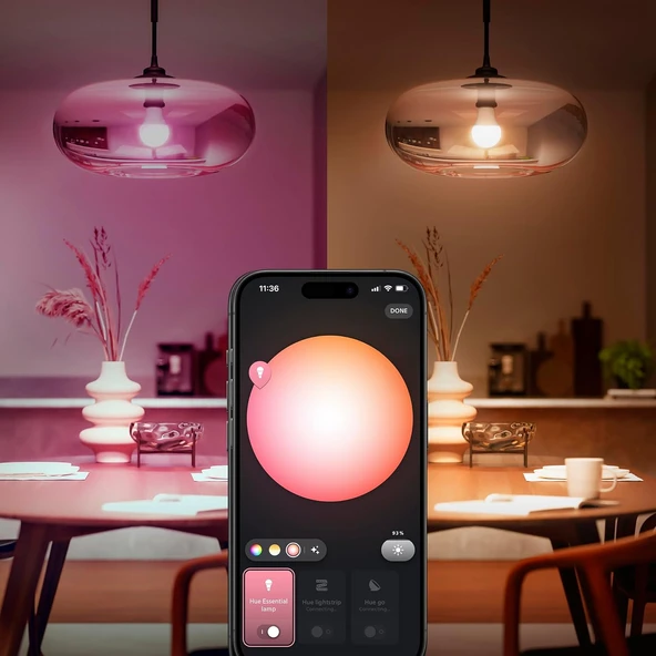 Philips Hue Essential 2'Li E27 Ampul Başlangıç Seti 806 Lumen - Resim 5