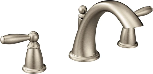 Moen T4943Bn Brantford 2-Handle Deck Mount Roman Tub Faucet Trim Kit Without Valve, Brushed Nickel ürün görseli 1