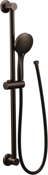 Moen Yağlı Boya Bronz Çevre Performanslı 5 Fonksiyonlu El Duşu 76 Cm Sürgülü Bar Ve 69 Inç Hortum, 3 ürün görseli 1