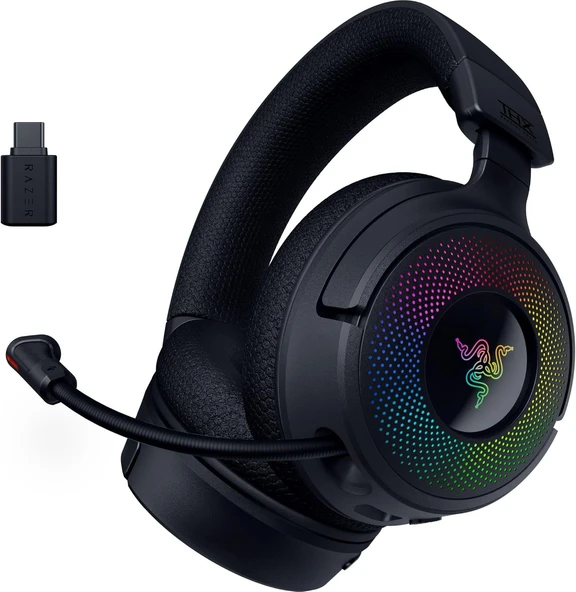 Razer Kraken V4 - Kablosuz Oyun Kulaklığı (3 Modlu Bağlantı, Triforce 40Mm Sürücüler, 9 Bölgeli Rgb ürün görseli 1