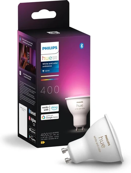 Philips Huewca 4.2W Renkli Akıllı Ampul Gu10 Spot Ampul ürün görseli 1