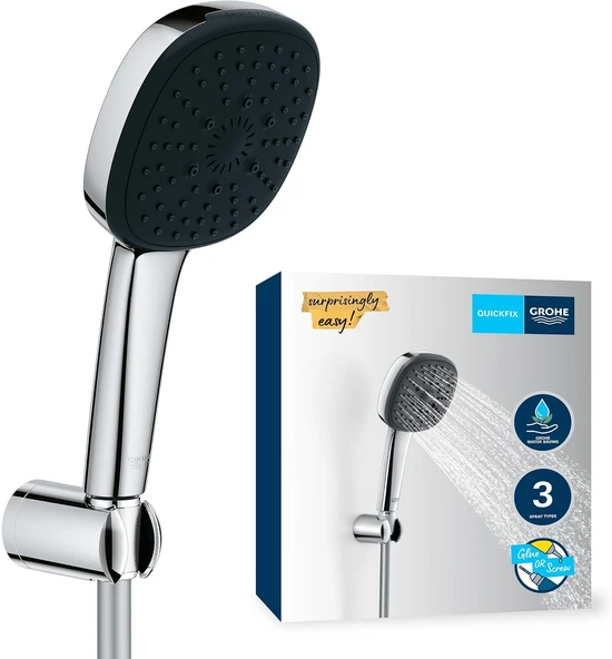 Grohe Vitalio Comfort 110 El Duşu Seti, 110Mm Kare 3 Akışlı, Masaj, Yağmur Ve Jet Duşu, Duş Başlığı ürün görseli 1