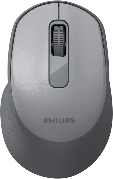Philips Spk7448 Bluetooth 5.2 Ve 2.4Ghz 1600Dpi Sessiz Optik Kablosuz Mouse (Gri) ürün görseli 1