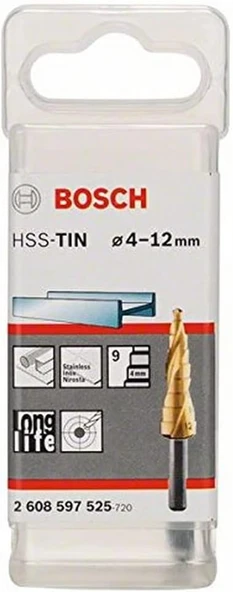 Bosch Accessories Bosch Professional Hss-Tin Kademeli Matkap Ucu, 3 Yüzeyli Şaftlı (Ø 4-12 Mm, 9 Kad ürün görseli 1