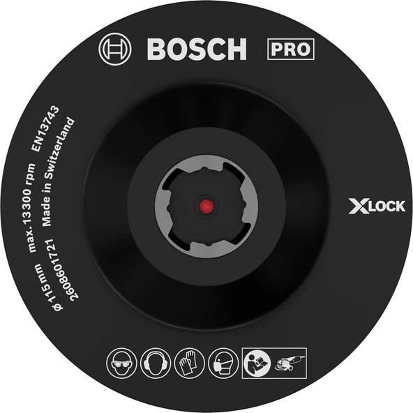 Bosch Professional Destek Diski (Cırt Cırtlı, X-Lock Ile), 2608601721, Ø 115 Mm ürün görseli 1