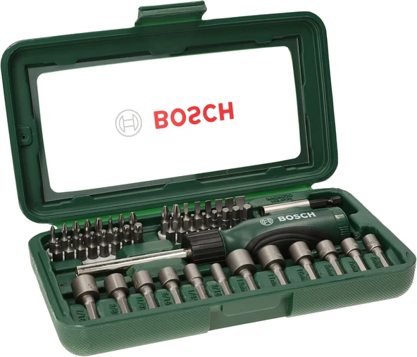 Bosch 46 Parça Tornavida, Vidalama Ve Lokma Uçlu Aksesuar Seti - 2607019504 ürün görseli 1