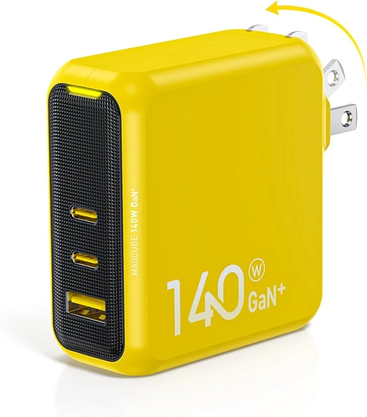 Aohi Magcube 3 Portlu Şarj Adaptörü, 140W Şarj Cihazı, Gan+ 100W Hızlı Şarj İstasyonu ürün görseli 1