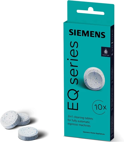 Siemens Tz80001A Temizleme Tabletleri, 10 Adet, Kahve Yağı Kalıntılarını Ideal Şekilde Giderir, Orij ürün görseli 1