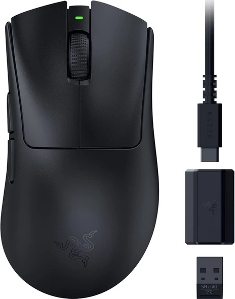 Razer Deathadder V3 Hyperspeed - 26K Dpi Ile Ultra Hafif Kablosuz Ergonomik E-Spor Oyun Faresi (55G ürün görseli 1