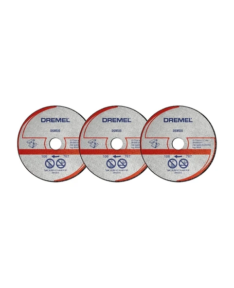 Dremel Dsm20 Kompakt Testere Ile Uyumlu Metal Ve Plastik Kesme Diski (Dsm510) 3'Lü ürün görseli 1