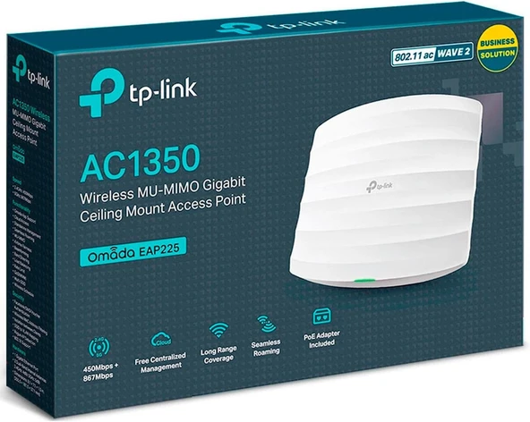 Tp-Link Eap225, Ac1350 Mbps Kablosuz Mu-Mimo Gigabit Tavan Tipi Access Point - Resim 6