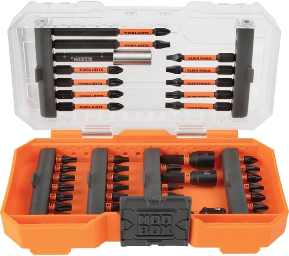 Klein Tools 33801 Darbeli Sürücü Ucu Seti, Proflex, S2 Çelik Phillips, Oluklu, Kare, Torx Uçları, Kı ürün görseli 1