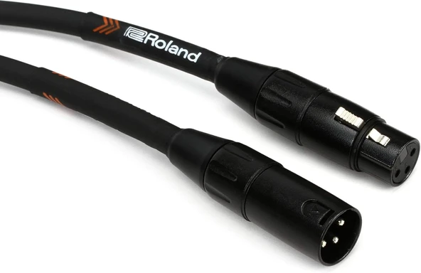 Roland Siyah Serisi Ağır Hizmet Xlr Mikrofon Kablosu, 15 Fit ürün görseli 1