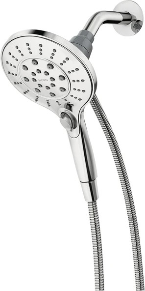 Moen 26112 Engage Magnetix Altı İşlevli 5,5 İnç Manyetik Yerleştirme Sistemli El Duş Başlığı, Krom, ürün görseli 1